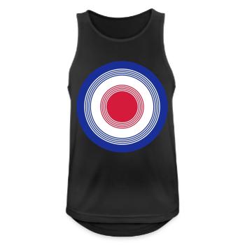 Modern Mod Target - Männer Tank Top atmungsaktiv - Schwarz - Vorne - Nick (188cm)