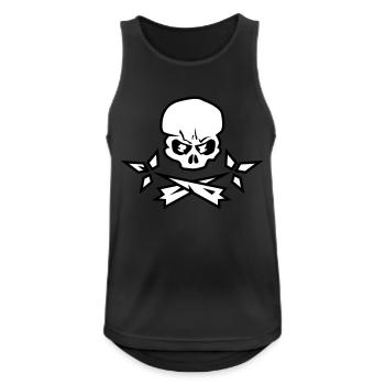head of death ermine hermine bretonne - Men's Breathable Tank Top - black - Front - Nick (188cm)