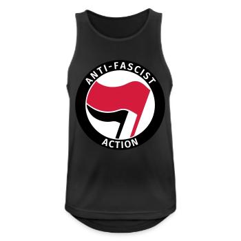 Anti-Fascist Action - Débardeur respirant Homme - noir - Devant - Nick (188cm)