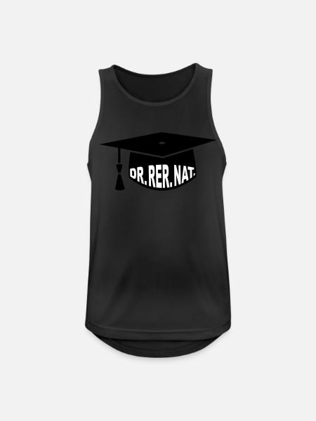Doktor - Doktorhut - Studium - Geschenk - Dr. rer. - Männer Tank Top atmungsaktiv - Schwarz