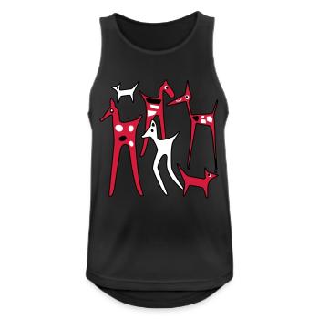 stylized horses - Men's Breathable Tank Top - black - Front - Nick (188cm)