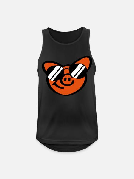 Cool Pig Face - Men's Breathable Tank Top - black