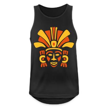 masque mayas - Débardeur respirant Homme - noir - Devant - Nick (188cm)