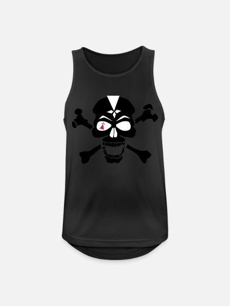 skull skull bone ermine eye - Men's Breathable Tank Top - black