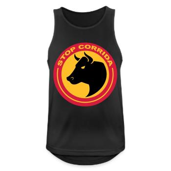 stop corrida - Débardeur respirant Homme - noir - Devant - Nick (188cm)