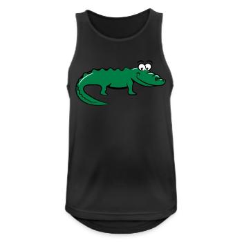 Crocodile douce aimante - Débardeur respirant Homme - noir - Devant - Nick (188cm)