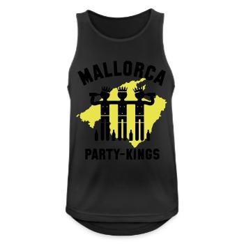 Mallorca Party-Kings (Partyurlaub / 2C) - Männer Tank Top atmungsaktiv - Schwarz - Vorne - Nick (188cm)