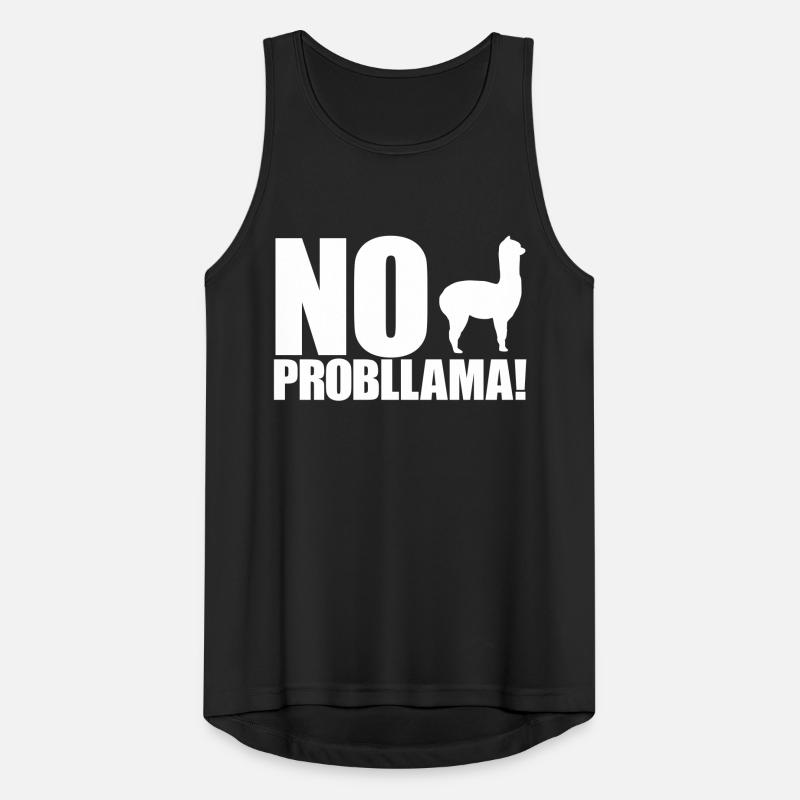 Cooles Alpaka No Prob Llama Meme Fun Spruch Männer Tank Top atmungsaktiv