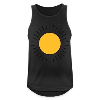 Soleil - Débardeur respirant Homme - noir - Devant - Nick (188cm)