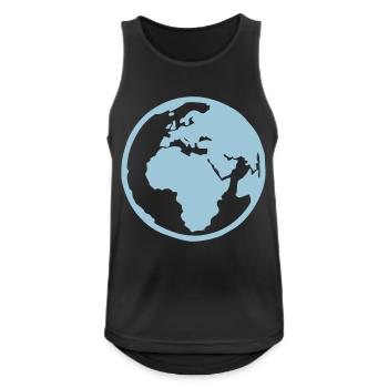 planete terre bleu 2 - Débardeur respirant Homme - noir - Devant - Nick (188cm)