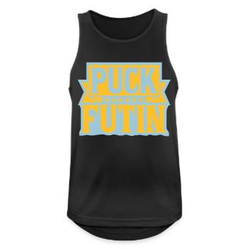 puck futin Logo Design - Männer Tank Top atmungsaktiv - Schwarz - Vorne - Nick (188cm)