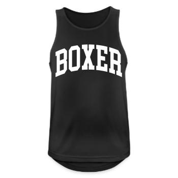 Boxer - Männer Tank Top atmungsaktiv - Schwarz - Vorne - Nick (188cm)