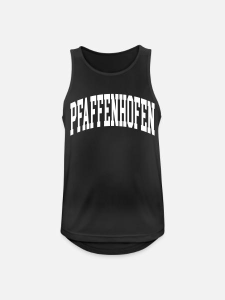 Pfaffenhofen - Männer Tank Top atmungsaktiv - Schwarz