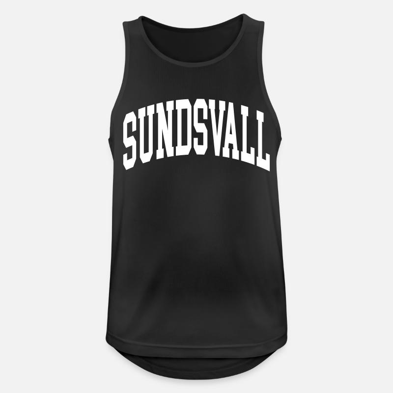 Sundsvall - Männer Tank Top atmungsaktiv - Schwarz