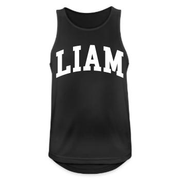 Liam - Männer Tank Top atmungsaktiv - Schwarz - Vorne - Nick (188cm)
