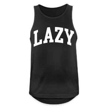 Lazy - Men's Breathable Tank Top - black - Front - Nick (188cm)