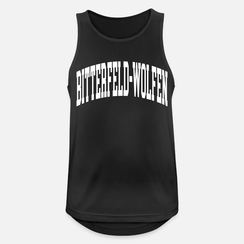 Bitterfeld-Wolfen - Männer Tank Top atmungsaktiv - Schwarz