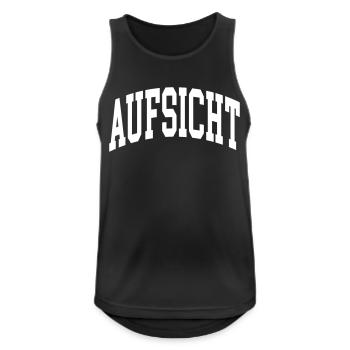 Aufsicht - Männer Tank Top atmungsaktiv - Schwarz - Vorne - Nick (188cm)