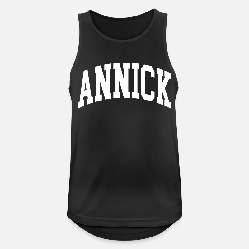 Annick - Männer Tank Top atmungsaktiv - Schwarz