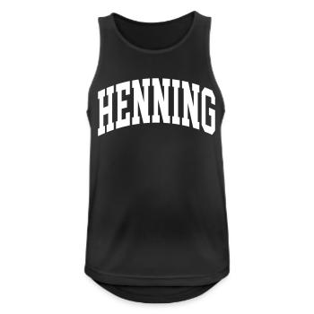Henning - Men's Breathable Tank Top - black - Front - Nick (188cm)