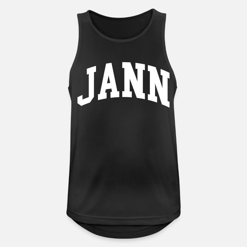 Jann - Men's Breathable Tank Top - black