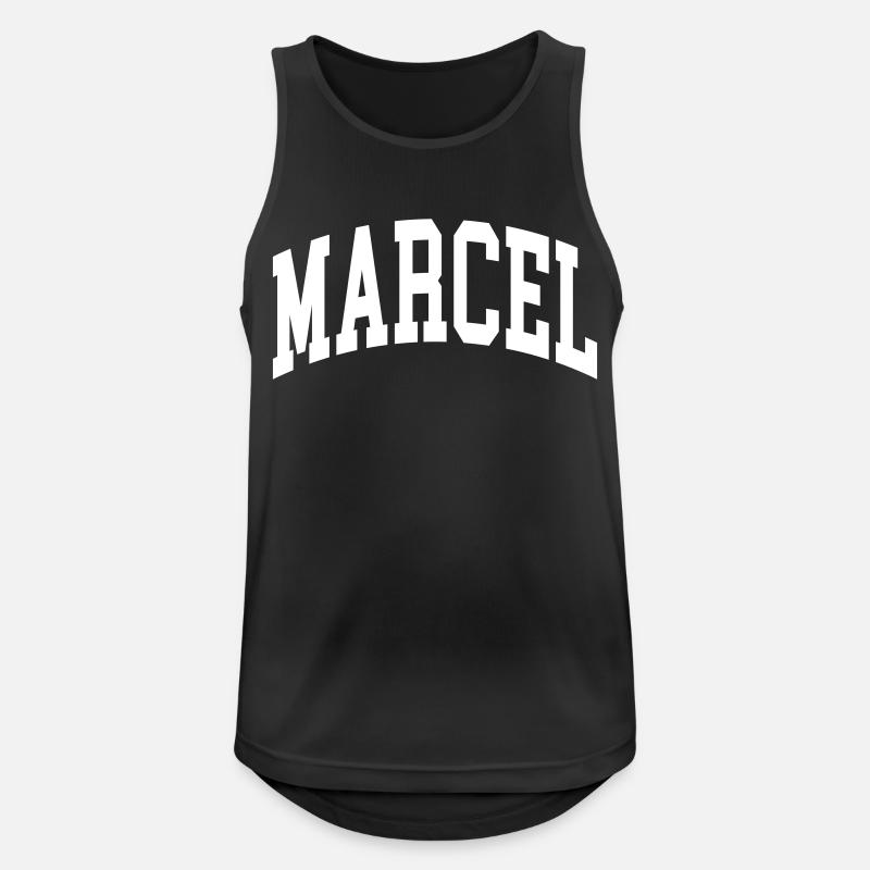 Marcel - Männer Tank Top atmungsaktiv - Schwarz
