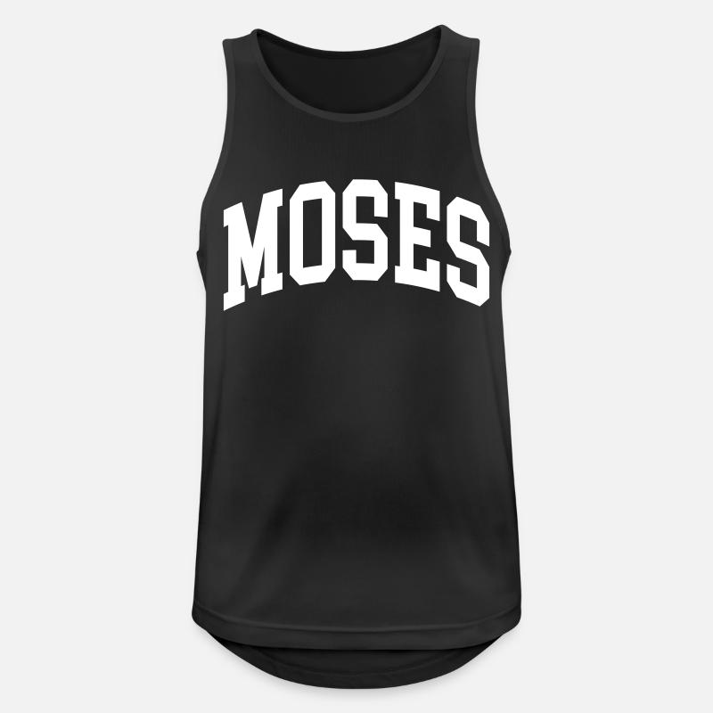 Moses - Pustende singlet for menn - svart