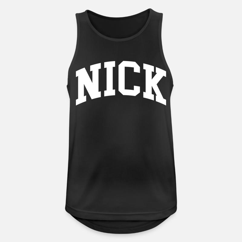 Nick - Männer Tank Top atmungsaktiv - Schwarz