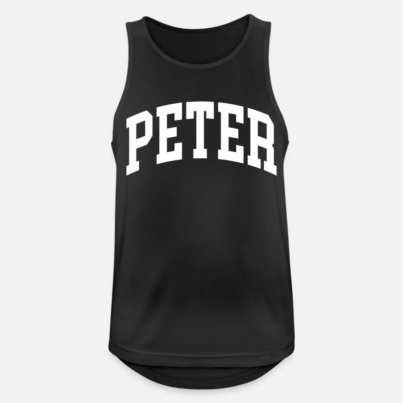 Peter - Männer Tank Top atmungsaktiv - Schwarz
