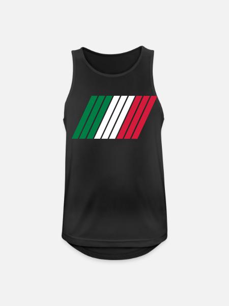 Italy Stripes - Men's Breathable Tank Top - black