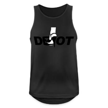 Devot - Männer Tank Top atmungsaktiv - Schwarz - Vorne - Nick (188cm)
