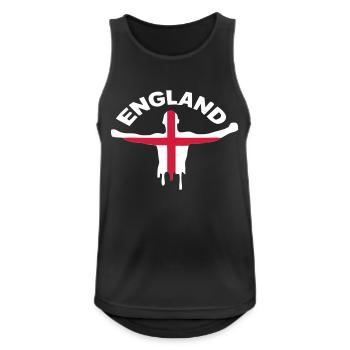 Croix de l'Angleterre St George - Débardeur respirant Homme - noir - Devant - Nick (188cm)