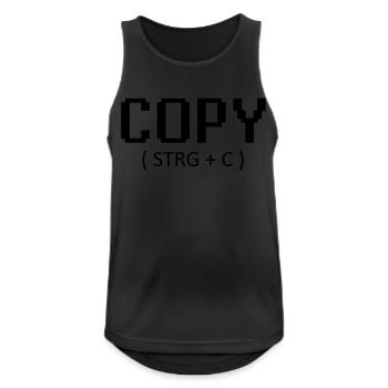 Copy - Männer Tank Top atmungsaktiv - Schwarz - Vorne - Nick (188cm)