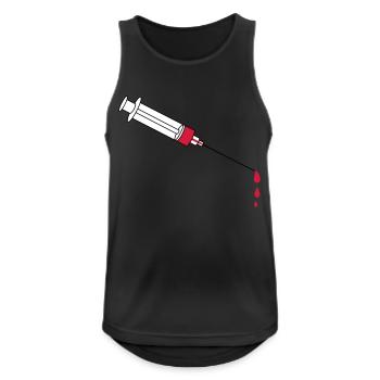 Blood Syringe - Männer Tank Top atmungsaktiv - Schwarz - Vorne - Nick (188cm)