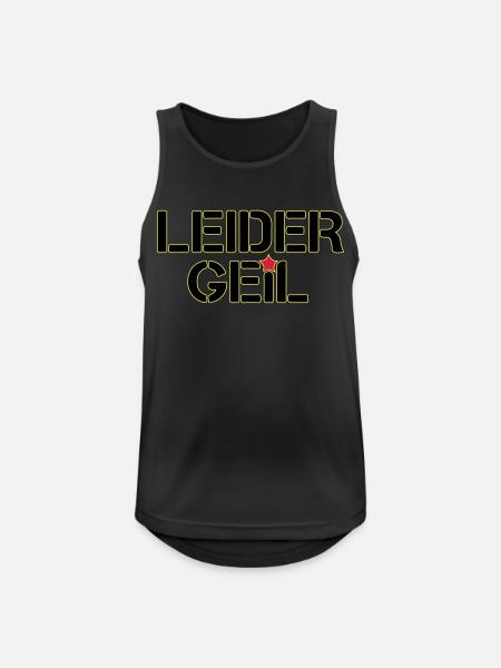 Leider Geil - Männer Tank Top atmungsaktiv - Schwarz