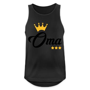 Grandma Gran Oma Grand-Mère Grand Mere - Men's Breathable Tank Top - black - Front - Nick (188cm)