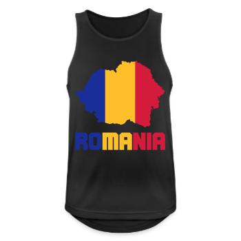 Romania - Men's Breathable Tank Top - black - Front - Nick (188cm)