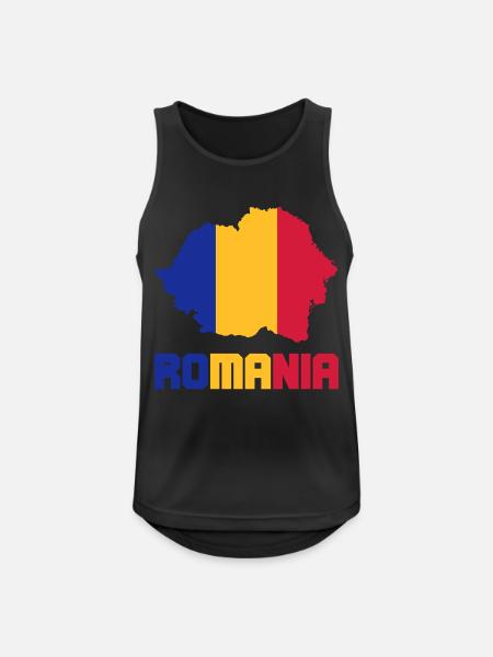 Romania - Men's Breathable Tank Top - black