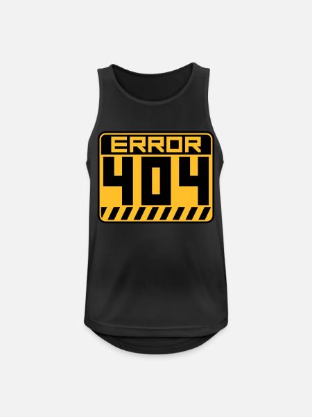 Error 404 Shield Warning - Men's Breathable Tank Top - black