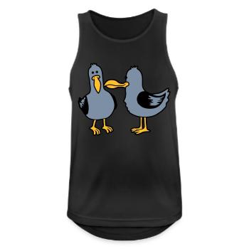 Freunde 2 lustige Möwen - Männer Tank Top atmungsaktiv - Schwarz - Vorne - Nick (188cm)