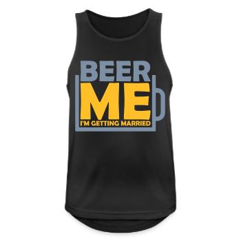 Beer Me Me marier - Débardeur respirant Homme - noir - Devant - Nick (188cm)