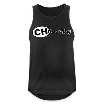 CHnuschti - Men's Breathable Tank Top - black - Front - Nick (188cm)