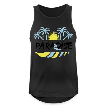 Paradis du surf - Débardeur respirant Homme - noir - Devant - Nick (188cm)