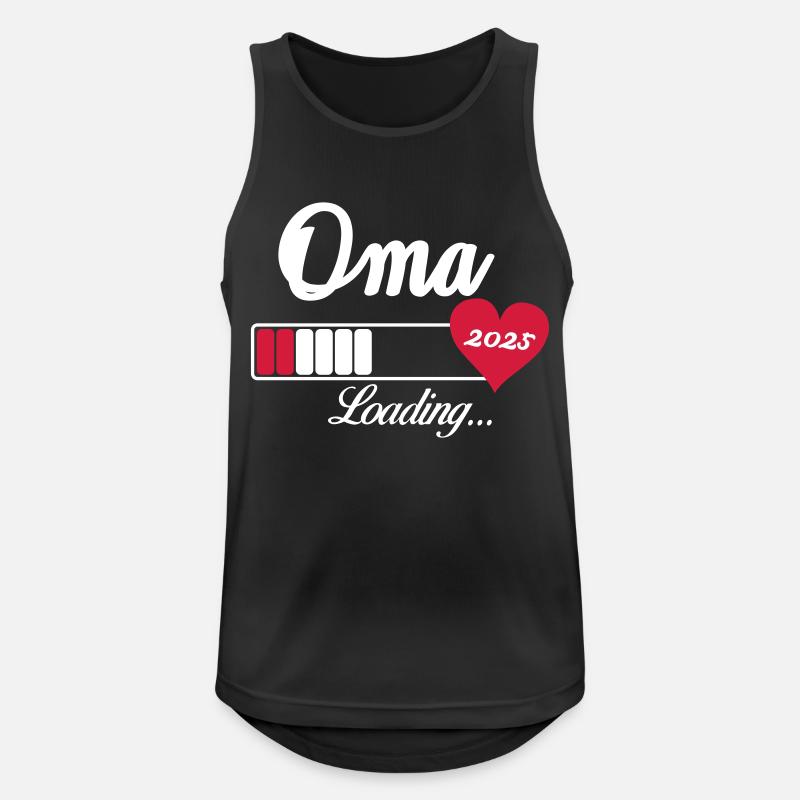 oma loading 2025 - Männer Tank Top atmungsaktiv - Schwarz