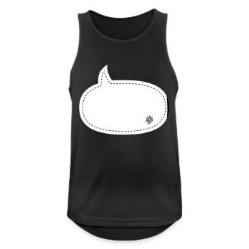 speech balloon patch - Men's Breathable Tank Top - black - Front - Nick (188cm)