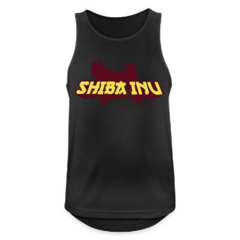 Shiba Inu Schriftzug Silhouette - Männer Tank Top atmungsaktiv - Schwarz - Vorne - Nick (188cm)