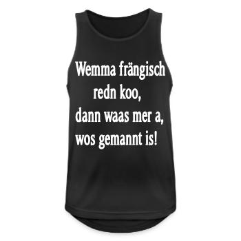 Franconian dialect - Men's Breathable Tank Top - black - Front - Nick (188cm)