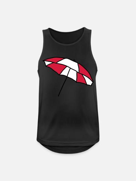 Sonnenschirm - Männer Tank Top atmungsaktiv - Schwarz