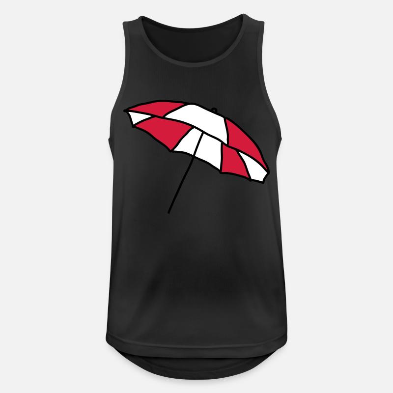 Sonnenschirm - Männer Tank Top atmungsaktiv - Schwarz