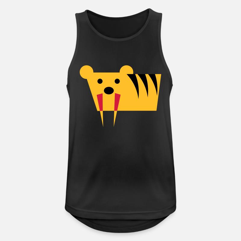 Säbelzahntiger - Männer Tank Top atmungsaktiv - Schwarz